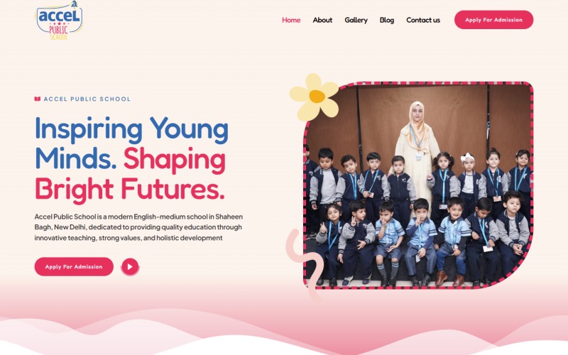 Accel Kids Homepage Showcase