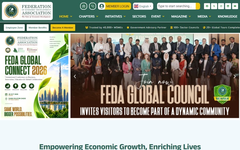 FEDA Global Homepage Showcase